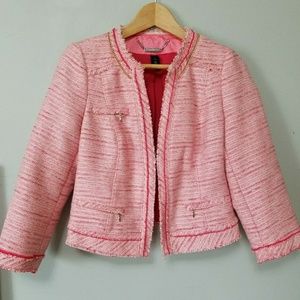 White house Black marcket pink tweed jacket